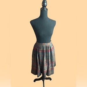 Vintage Ralph Lauren paisley Wool equestrian skirt